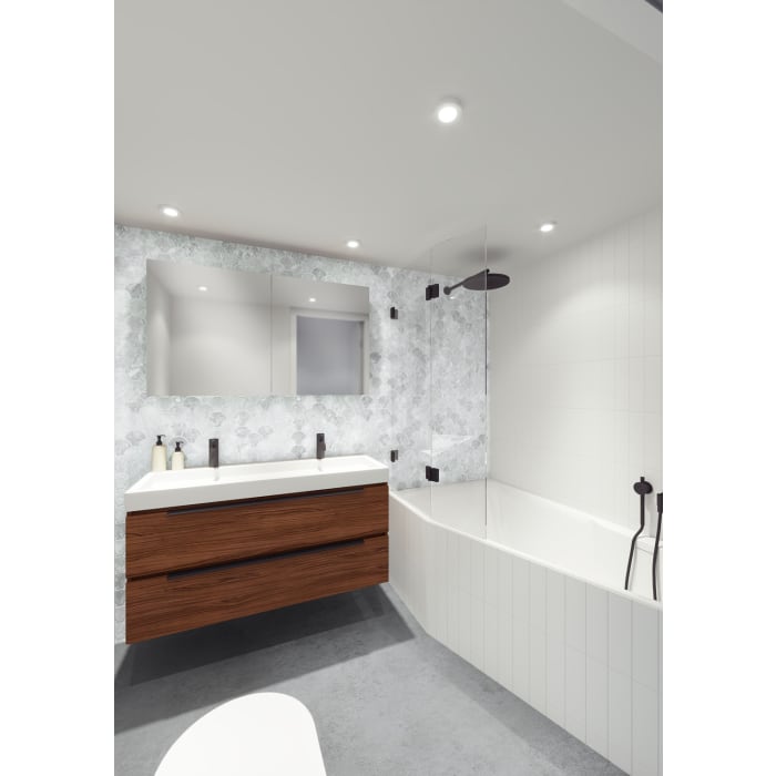 Riho Rethink Space Badewanne 170 x 90 cm (M) rechts mit Riho Fall + Flow-System
