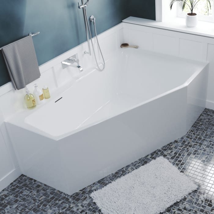 Riho Rethink Space Badewanne P & P 180 x 110 cm (L) links