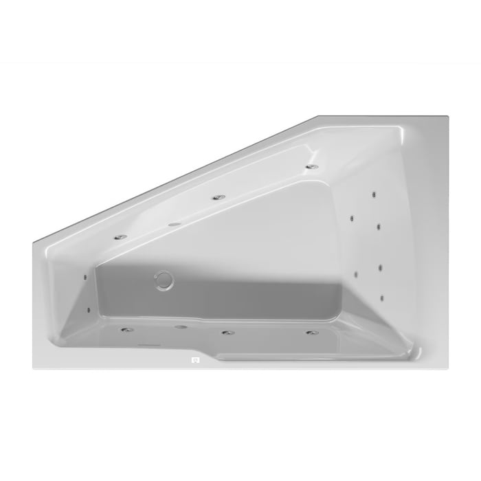 Riho Rethink Space Badewanne 180 x 110 cm (L) rechts mit Riho Fall + Flow-System