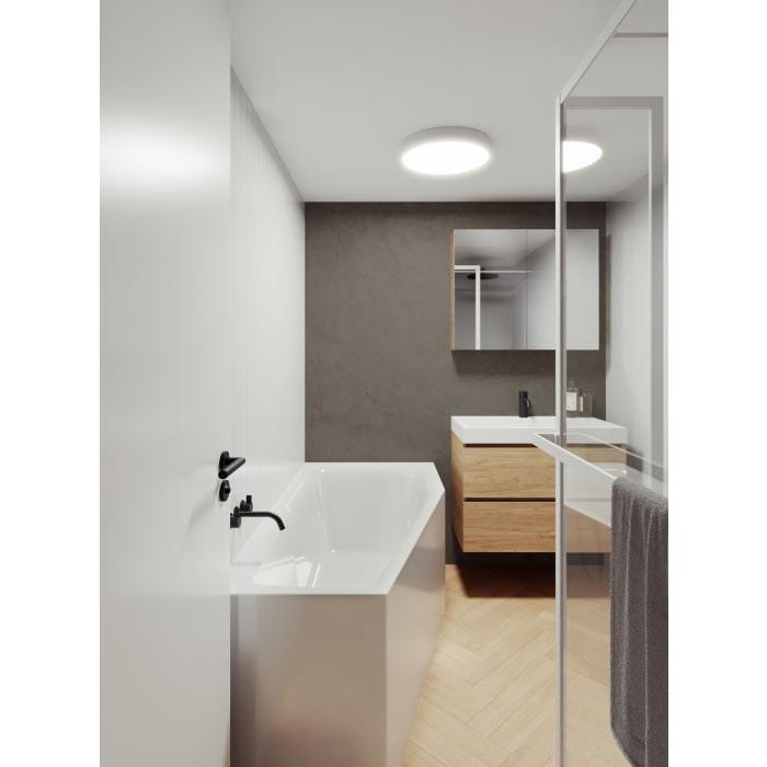 Riho Rethink Space Badewanne 180 x 110 cm (L) links mit Riho Fall + Air-System