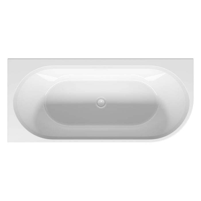 Riho Desire Corner Back-2-Wall Vorwand-Badewanne 170 x 77 cm, rechts, mit LED Beleuchtung