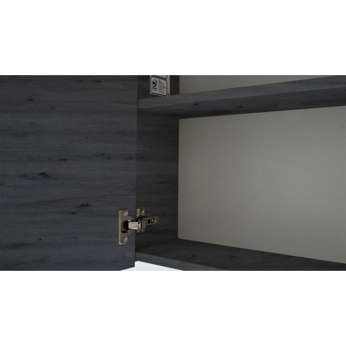 Riho Porto Bowls Badmöbel-Set mit Unterschrank mit 2 Schubladen, Waschtisch und Spiegelschrank, 120 cm