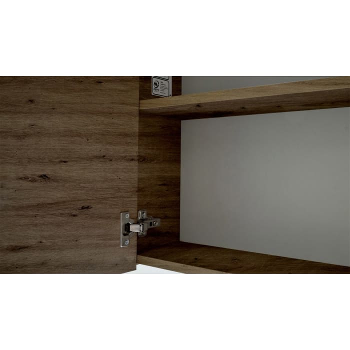 Riho Porto Bowls Badmöbel-Set mit Unterschrank mit 2 Schubladen, Waschtisch und Spiegelschrank, 120 cm