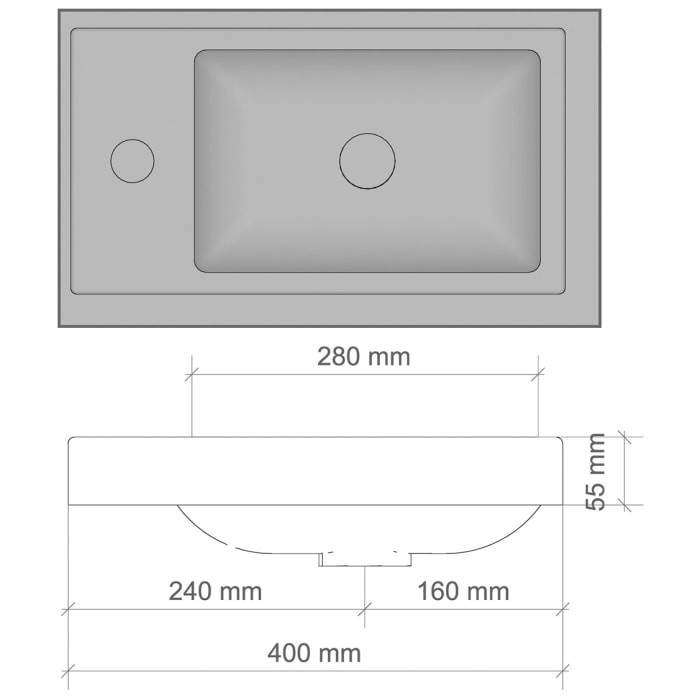 Riho Porto Fountain 3 teiliges Badmöbel Set 40 cm