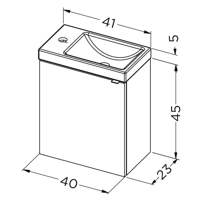 Riho Porto Fountain Waschtisch-Unterschrank mit 1 Tür