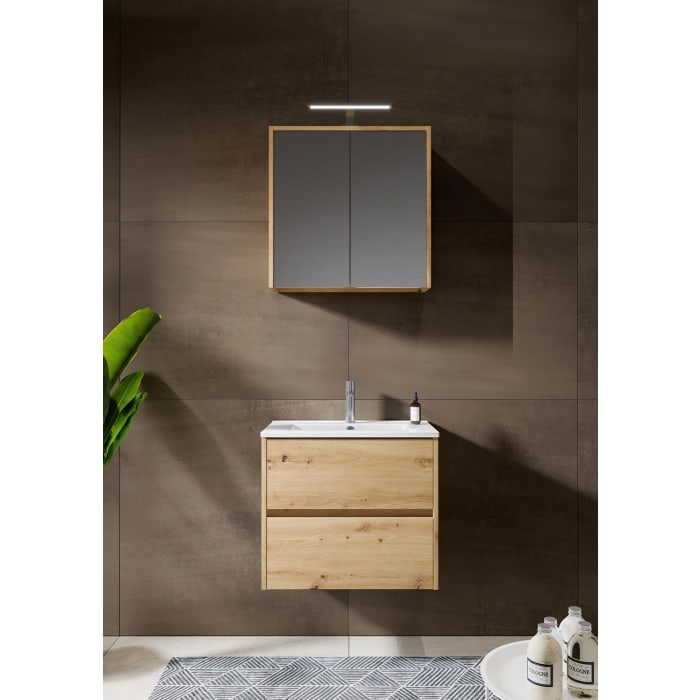 Riho Porto Slim Badmöbel Komplett Set 78 mit Spiegelschrank, 60 cm