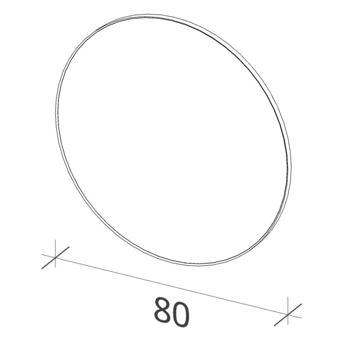 Riho Spiegel SHIELD 80 cm rund