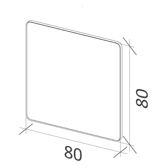 Riho Spiegel SHIELD 80 x 80 cm