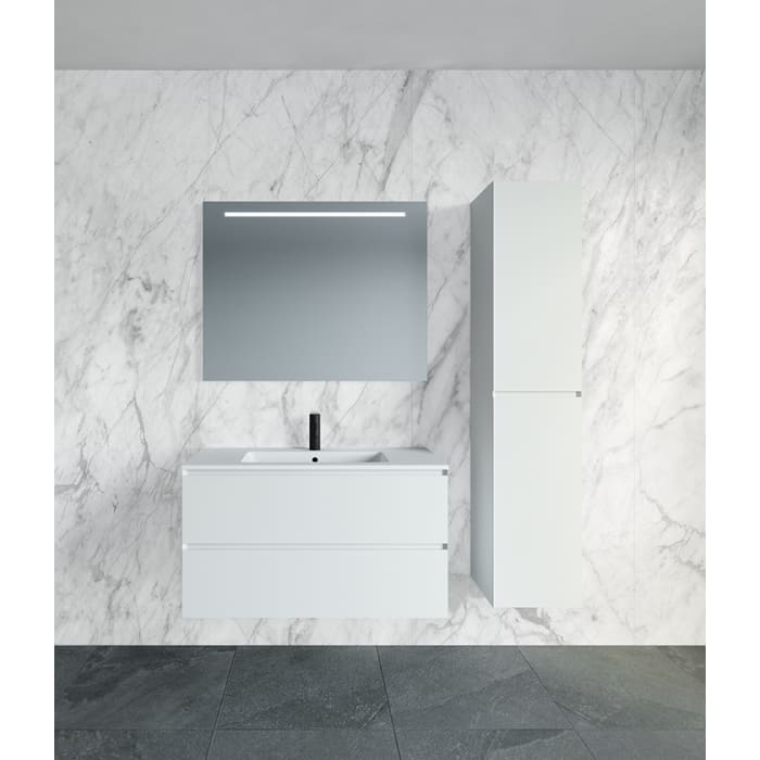 Riho Spring DEW Waschtisch mit Unterschrank, 2 Schubladen, mit Gehrung 100 cm