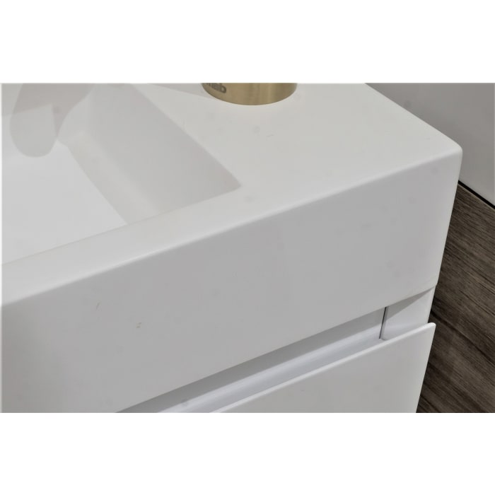 Riho Spring RISE Waschtisch mit Unterschrank für Gäste WC, 1 Tür, 40 cm, mit Gehrung, Becken links