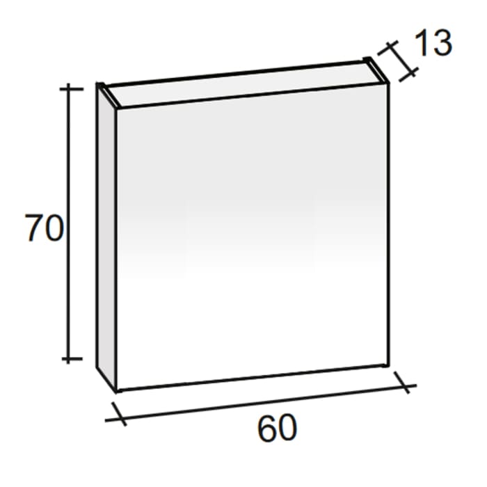 Riho Spring TABLET Abdeckplatte mit Unterschrank, 2 Schubladen inkl. Spiegelschrank 60 cm