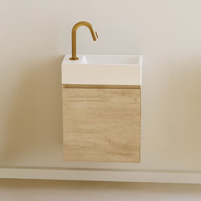 Riho Spring-Up Waschtisch RISE mit Unterschrank 41 cm, Hahnloch links