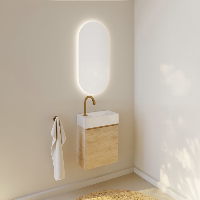 Riho Spring-Up Waschtisch RISE mit Unterschrank 41 cm, Hahnloch links
