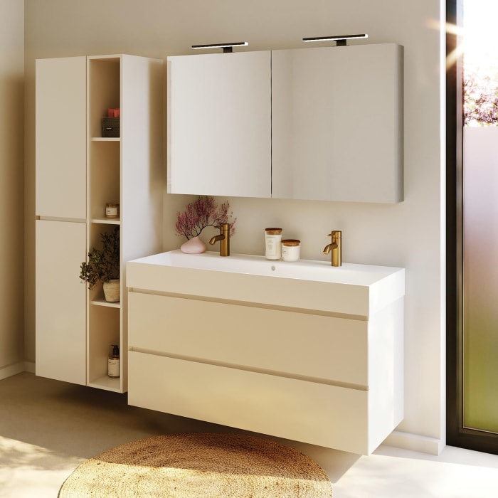 Riho Spring-Up Doppelwaschtisch RISE mit Unterschrank 120 cm