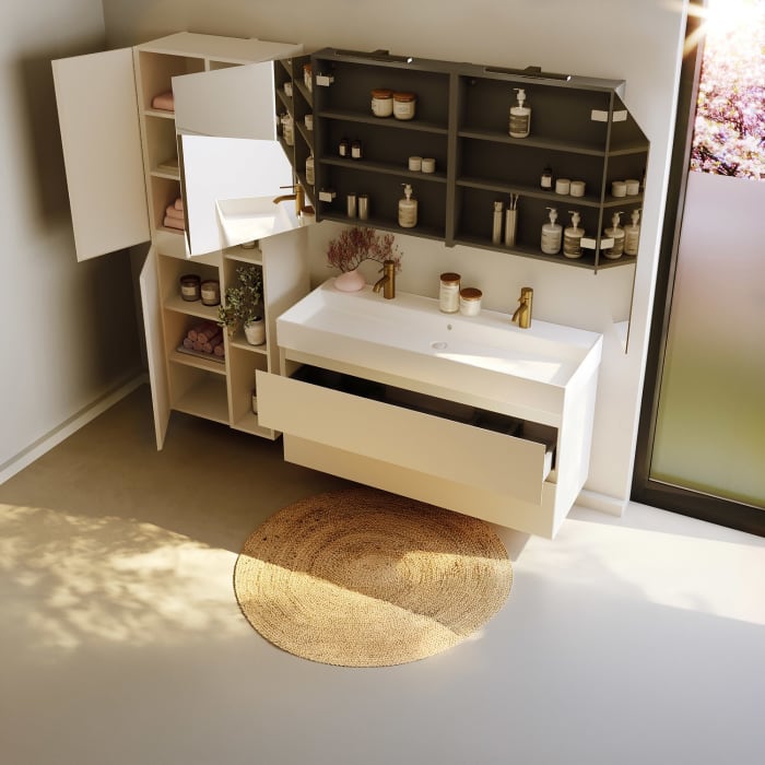 Riho Spring-Up Doppelwaschtisch RISE mit Unterschrank 120 cm
