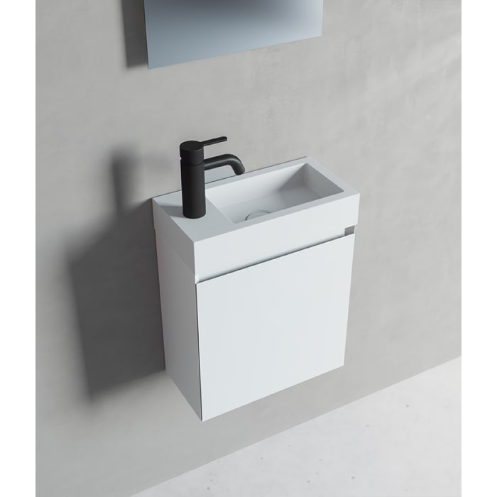 Riho Spring VOW Waschtisch mit Unterschrank für Gäste WC, 1 Tür reversibel, mit Gehrung 40 cm