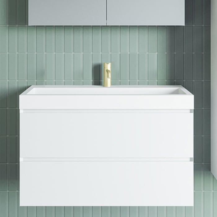 Riho Spring VOW Waschtisch mit Unterschrank, 2 Schubladen, mit Gehrung 60 x 40 cm