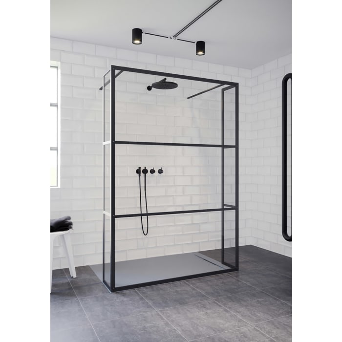 Riho Grid 404 Walk-trough Duschwand 140 cm