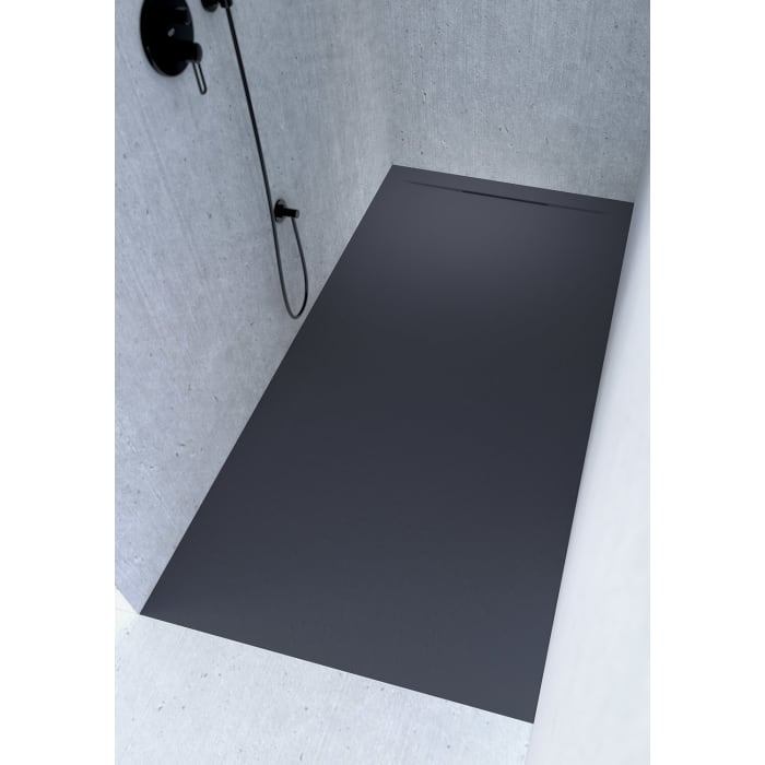 Riho Isola Duschwanne in Schieferoptik 140 x 90 cm