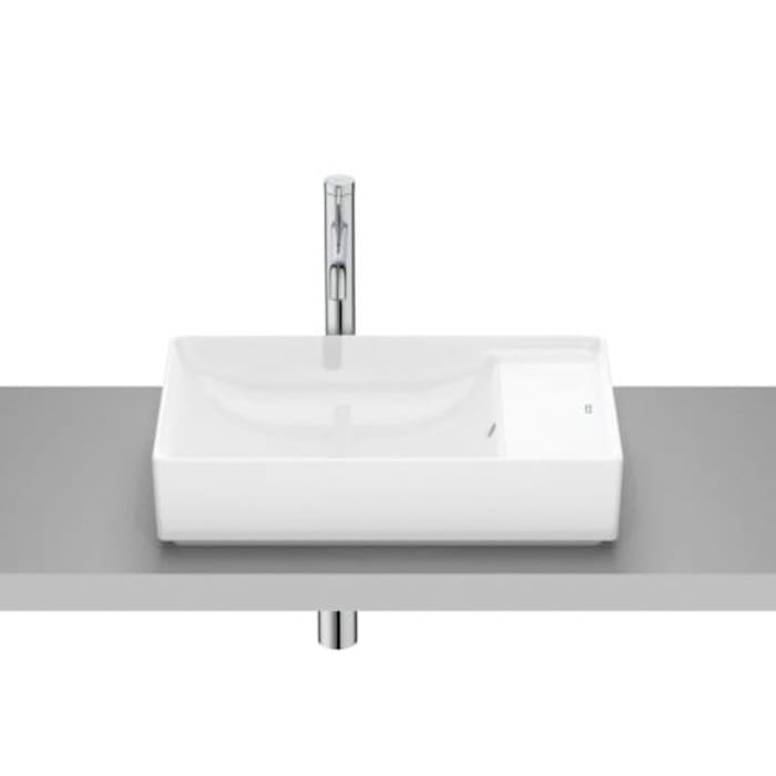 Roca Ona Aufsatz-Waschtisch 55 x 34,5 cm Becken links, rechteckig