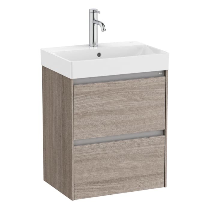 Roca Ona Waschtischunterbau 50 cm mit 2 Schubladen, geringere Tiefe