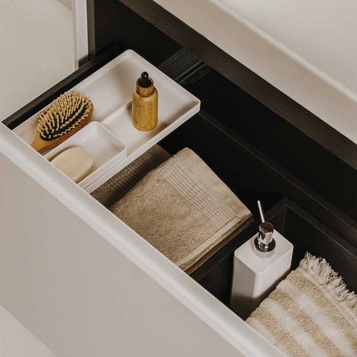 Roca Ona Waschtischunterbau 55 cm mit 2 Schubladen, geringere Tiefe