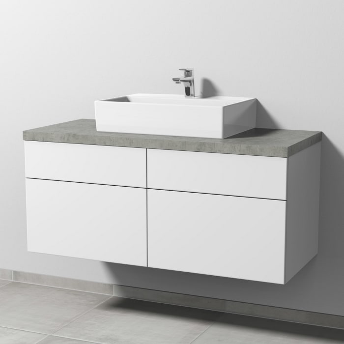 Sanipa 2morrow Badmöbel-Set 120,4 cm mit Keramik-Waschtisch Memento 2.0