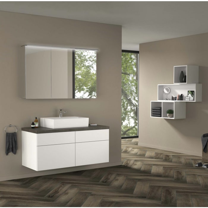 Sanipa 2morrow Badmöbel-Set 120,4 cm mit Keramik-Waschtisch Memento 2.0