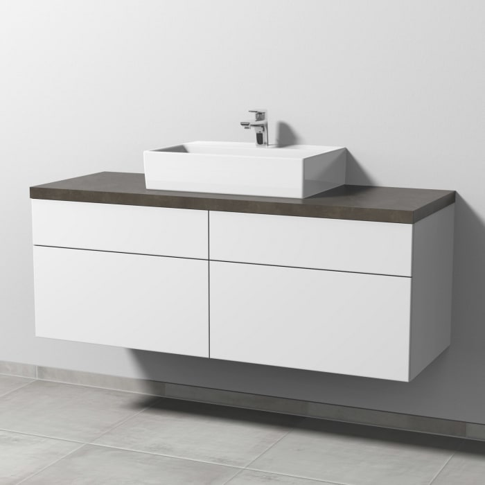Sanipa 2morrow Badmöbel-Set 140,4 cm mit Keramik-Waschtisch Memento 2.0