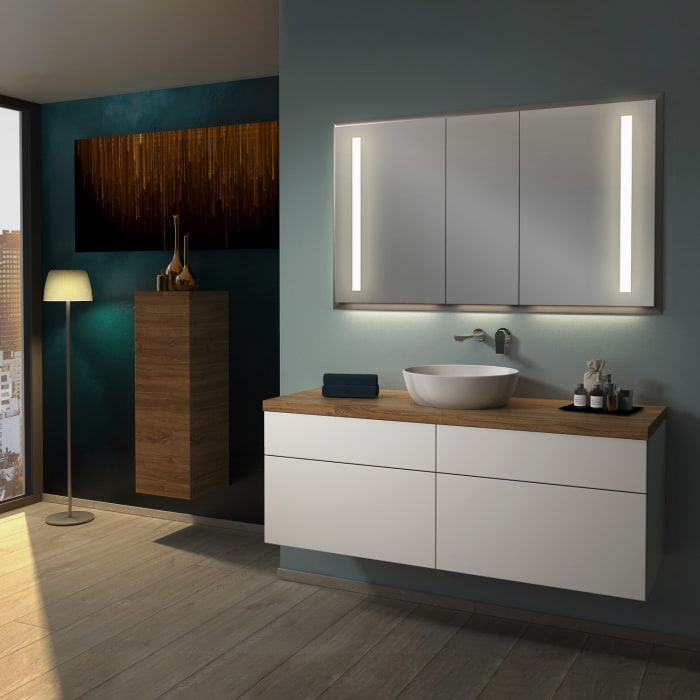 Sanipa 2morrow Badmöbel-Set 140,4 cm mit Keramik-Waschtisch Artis rund