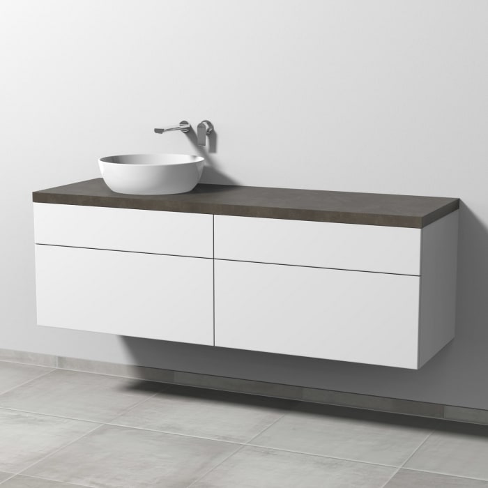Sanipa 2morrow Badmöbel-Set 160,4 cm mit Keramik-Waschtisch Artis rund, links