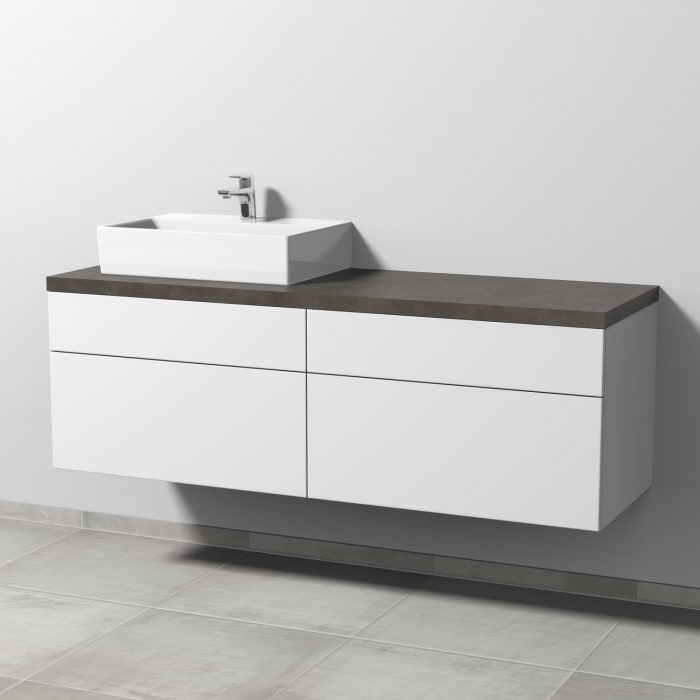 Sanipa 2morrow WT-Unterbau und Anbauschrank mit Konsole 160,4 cm für Keramik-WT Memento 2.0, links