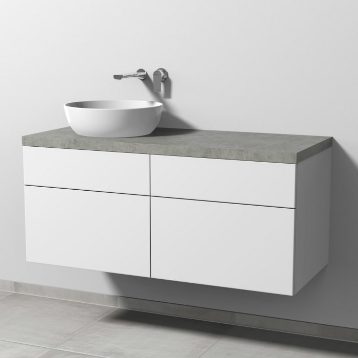 Sanipa 2morrow WT-Unterbau und Anbauschrank mit Konsole 120,4 cm für Keramik-WT Artis, links