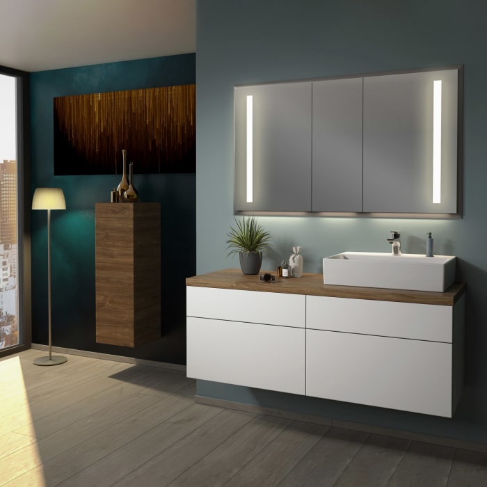 Sanipa 2morrow WT-Unterbau und Anbauschrank mit Konsole 140,4 cm für Keramik-WT Memento 2.0, rechts