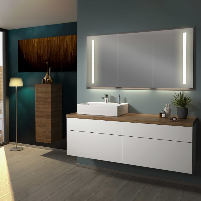 Sanipa 2morrow WT-Unterbau und Anbauschrank mit Konsole 160,4 cm für Keramik-WT Memento 2.0, links