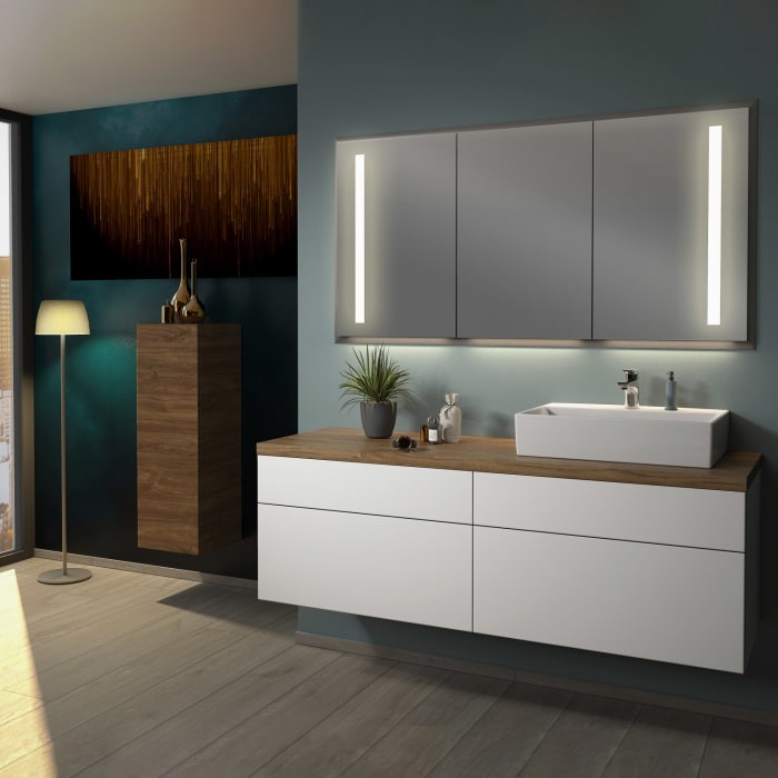 Sanipa 2morrow WT-Unterbau und Anbauschrank mit Konsole 160,4 cm für Keramik-WT Memento 2.0, rechts