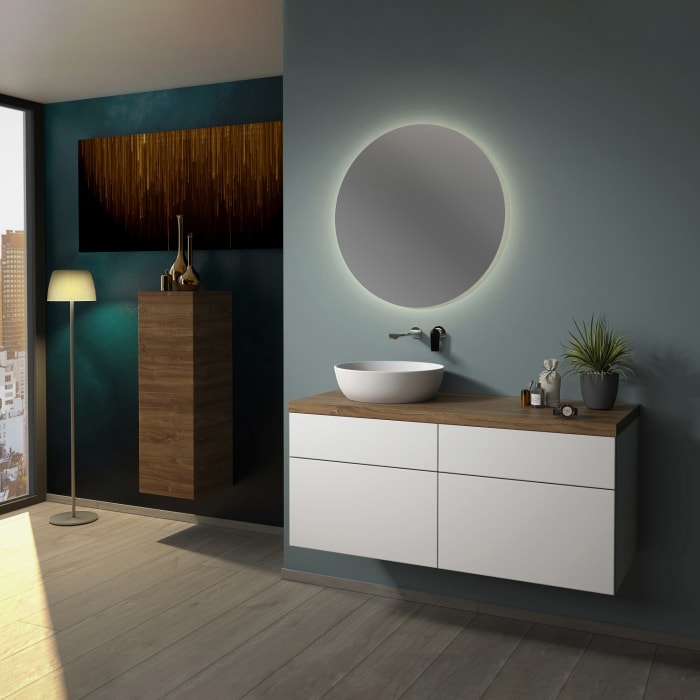 Sanipa 2morrow WT-Unterbau und Anbauschrank mit Konsole 120,4 cm für Keramik-WT Artis, links