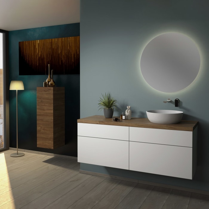 Sanipa 2morrow WT-Unterbau und Anbauschrank mit Konsole 140,4 cm für Keramik-WT Artis, rechts