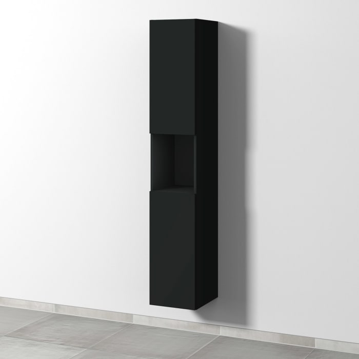 Sanipa 3way Hochschrank 30 cm, 1 offenes Fach, 2 Türen mit Türanschlag links, mit Push to open