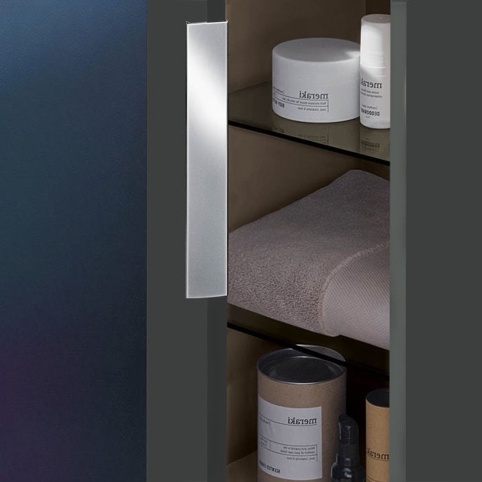 Sanipa 3way Hochschrank 30 cm, 1 offenes Fach, 2 Türen mit Türanschlag links, mit Aufsatzgriff