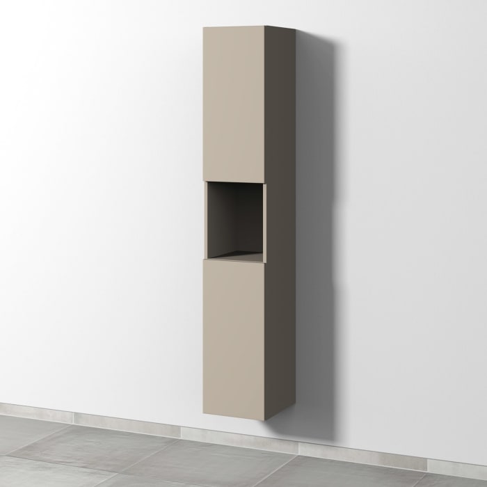 Sanipa 3way Hochschrank 30 cm, 1 offenes Fach, 2 Türen mit Türanschlag links, mit Push to open