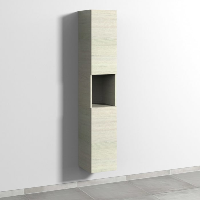 Sanipa 3way Hochschrank 30 cm, 1 offenes Fach, 2 Türen mit Türanschlag rechts, mit Push to open