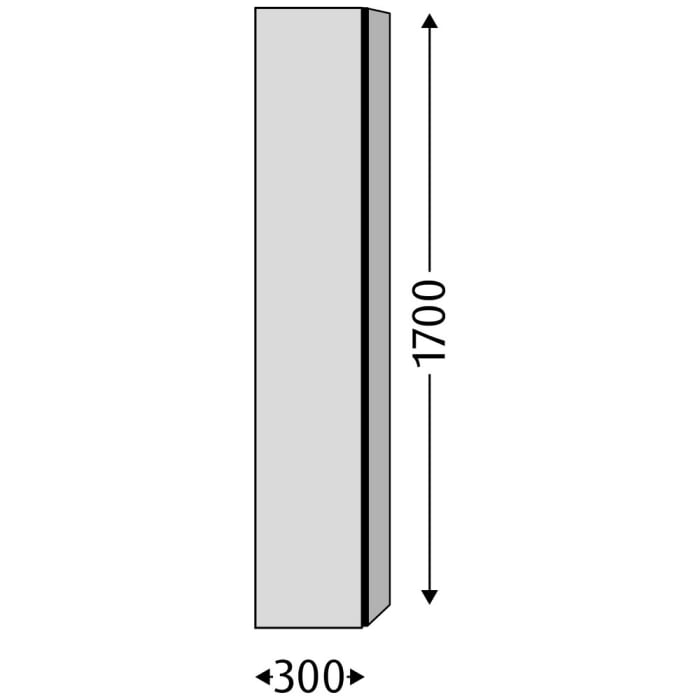 Sanipa 3way Hochschrank 30 cm, 1 Tür mit Türanschlag links, mit Push to open