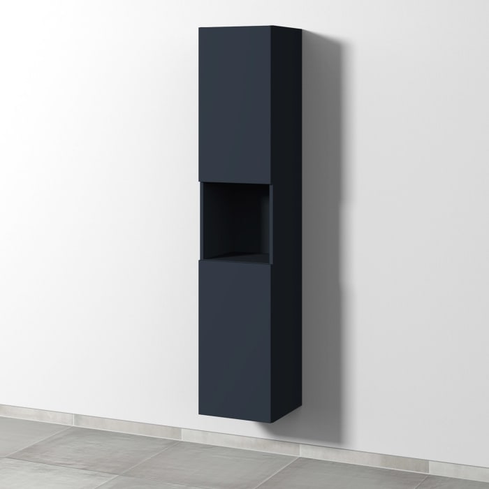 Sanipa 3way Hochschrank 35 cm, 1 offenes Fach, 2 Türen mit Türanschlag links, mit Push to open