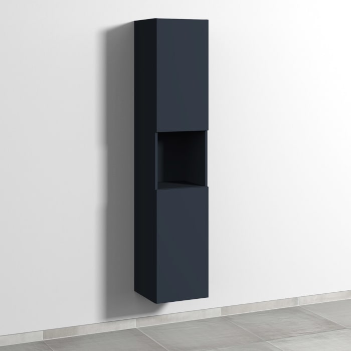 Sanipa 3way Hochschrank 35 cm, 1 offenes Fach, 2 Türen mit Türanschlag rechts, mit Push to open