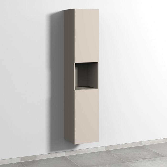 Sanipa 3way Hochschrank 35 cm, 1 offenes Fach, 2 Türen mit Türanschlag rechts, mit Push to open