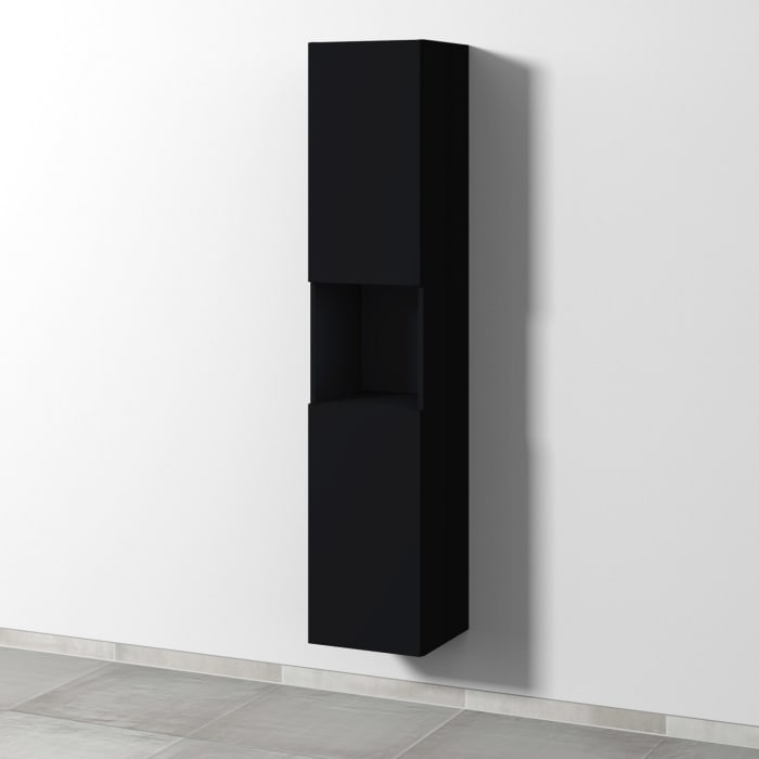 Sanipa 3way Hochschrank 35 cm, 1 offenes Fach, 2 Türen mit Türanschlag rechts, mit Push to open