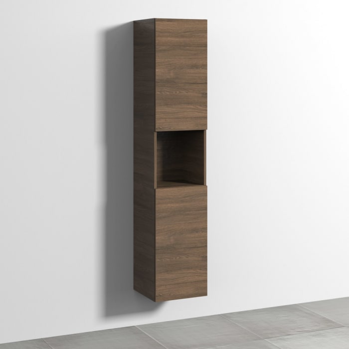 Sanipa 3way Hochschrank 35 cm, 1 offenes Fach, 2 Türen mit Türanschlag rechts, mit Push to open