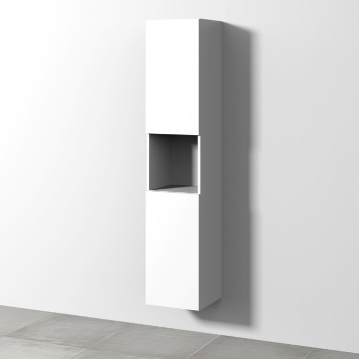 Sanipa 3way Hochschrank 35 cm, 1 offenes Fach, 2 Türen mit Türanschlag links, mit Push to open