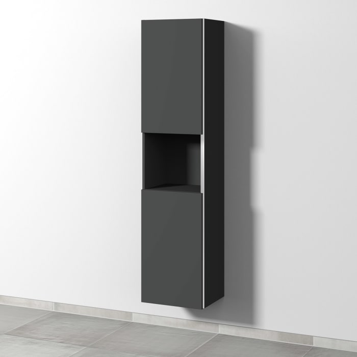 Sanipa 3way Hochschrank 40 cm, 1 offenes Fach, 2 Türen mit Türanschlag links